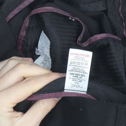 Next Women’s Black Straight Leg Work Trousers Size 10 Regular
