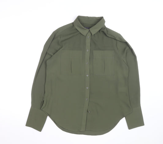 Marks and Spencer Women Green Size 10 Polyester Shirt