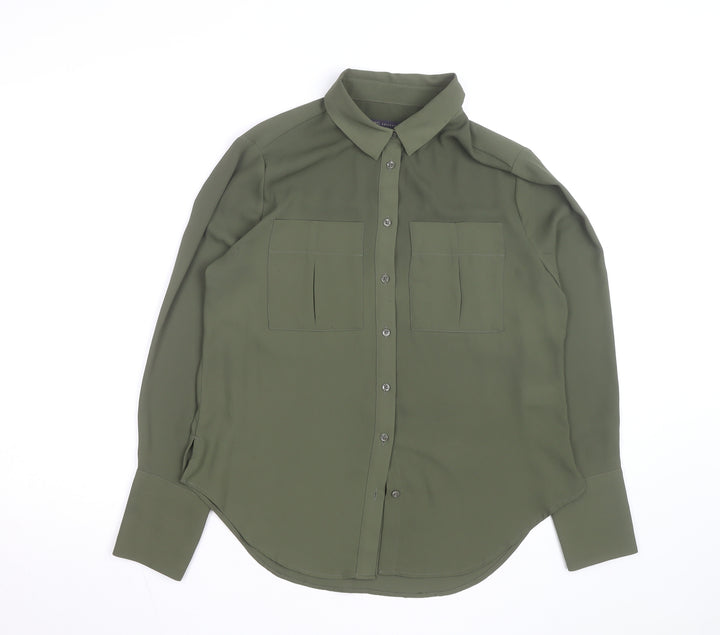 Marks and Spencer Women Green Size 10 Polyester Shirt