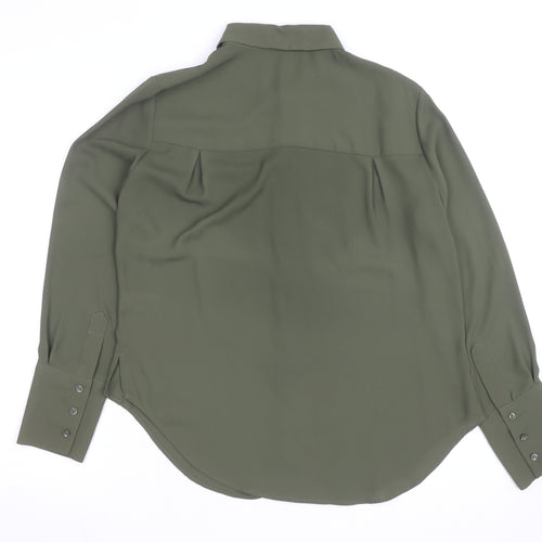 Marks and Spencer Women Green Size 10 Polyester Shirt
