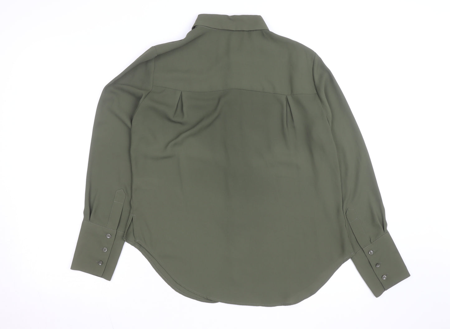 Marks and Spencer Women Green Size 10 Polyester Shirt