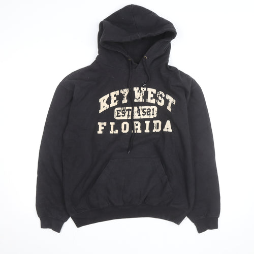 Pacific & Co Men's Black Pullover Hoodie Medium Key West Print