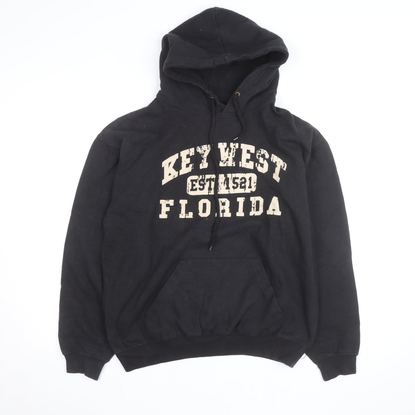 Pacific & Co Men's Black Pullover Hoodie Medium Key West Print