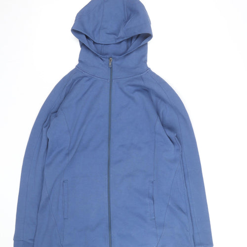 Tek Gear Men's Blue Full Zip Hoodie Size L Lightweight Cotton Blend