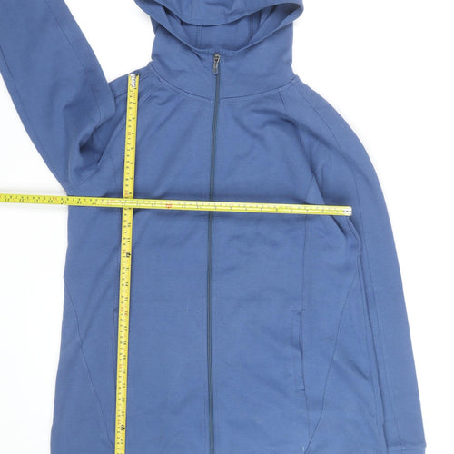 Tek Gear Men's Blue Full Zip Hoodie Size L Lightweight Cotton Blend
