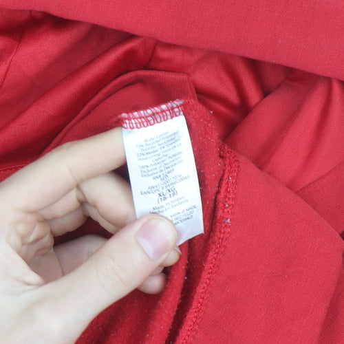 Athletic Works Men's Red Pullover Hoodie XL Fleece Cotton Blend