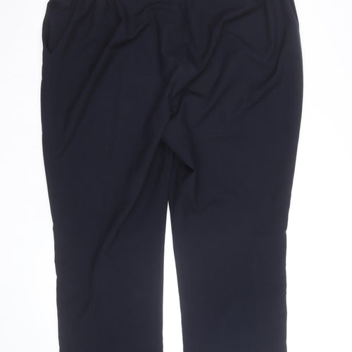 Bonmarché Women's Black Size 22 Straight Leg Easy Care Trousers