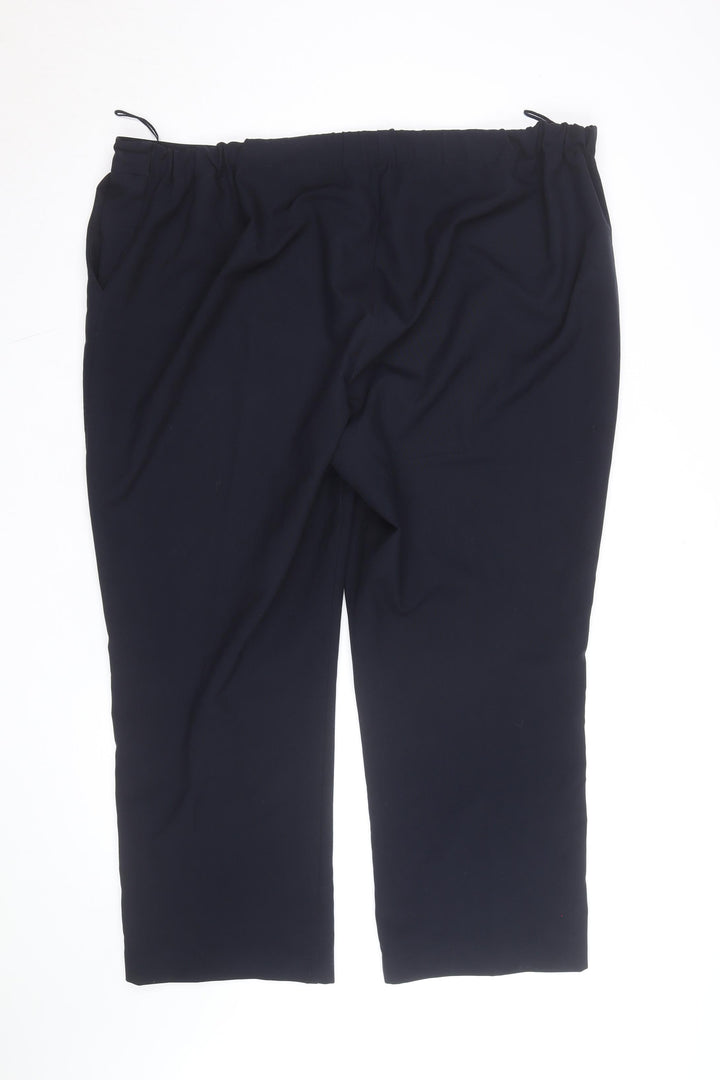 Bonmarché Women's Black Size 22 Straight Leg Easy Care Trousers