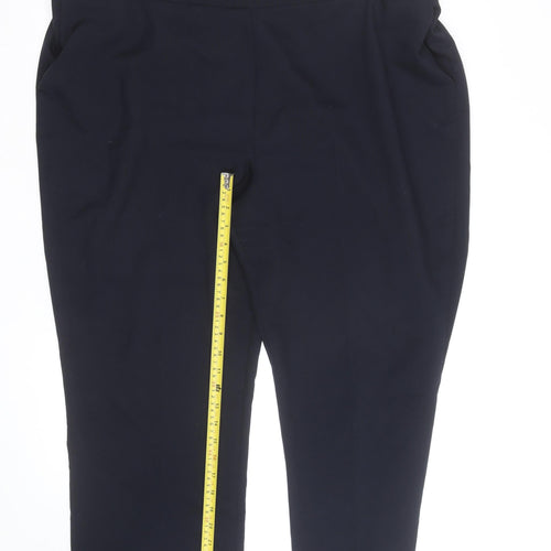 Bonmarché Women's Black Size 22 Straight Leg Easy Care Trousers