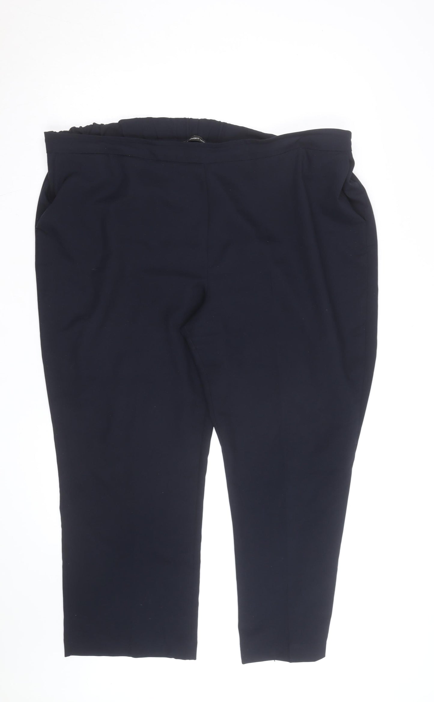Bonmarché Women's Black Size 22 Straight Leg Easy Care Trousers