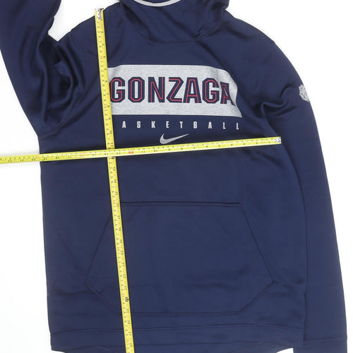 Nike Men's Blue Gonzaga Basketball Dri-Fit Pullover Hoodie Size L
