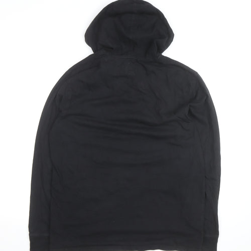 Champion Men’s Black Pullover Hoodie Medium Cotton Logo Sportswear