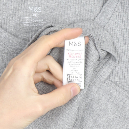 Marks and Spencer Men’s Grey XL Long Sleeve Pyjama Top