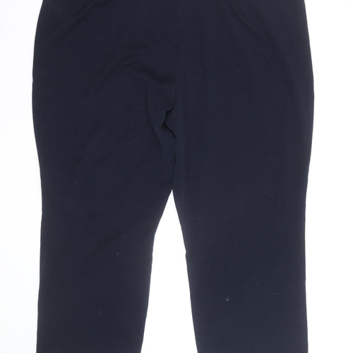 Marks and Spencer Women's Navy Plus Size 22 Stretch Trousers