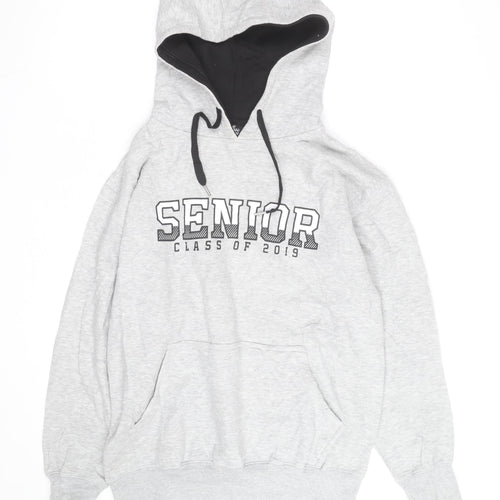 Team Clothing Men's Grey Pullover Hoodie Small - Senior Class of 2019 Graphic Print
