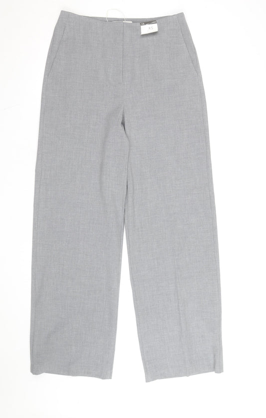 Marks and Spencer Women’s Grey Wide-Leg Dress Pants Size 10 Long