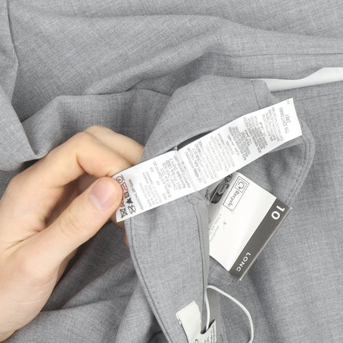 Marks and Spencer Women’s Grey Wide-Leg Dress Pants Size 10 Long