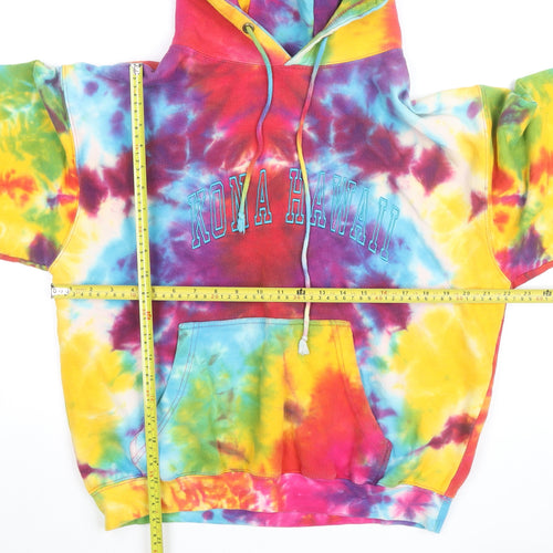 Gogo Mens Multicoloured Tie Dye Pullover Hoodie S Relaxed Fit