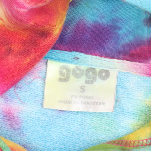 Gogo Mens Multicoloured Tie Dye Pullover Hoodie S Relaxed Fit
