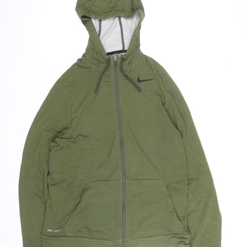 Nike Men's Green Dri-FIT Full Zip Hoodie Size M