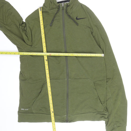 Nike Men's Green Dri-FIT Full Zip Hoodie Size M
