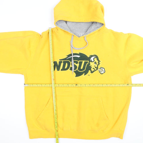 G2 Chill Gear Men's Yellow XL Pullover Hoodie NDSU Bison Graphic