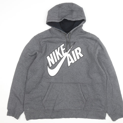 Nike Men’s Grey 2XL Pullover Hoodie Fleece Sportswear