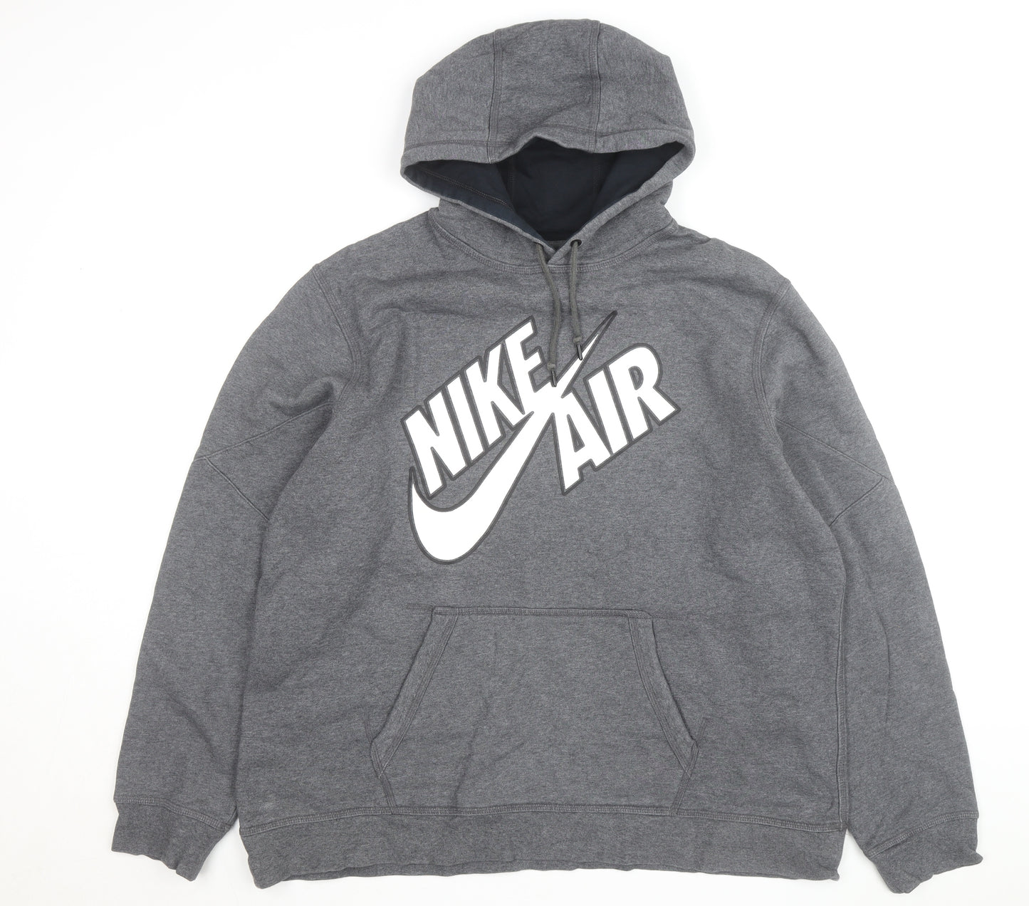 Nike Men’s Grey 2XL Pullover Hoodie Fleece Sportswear