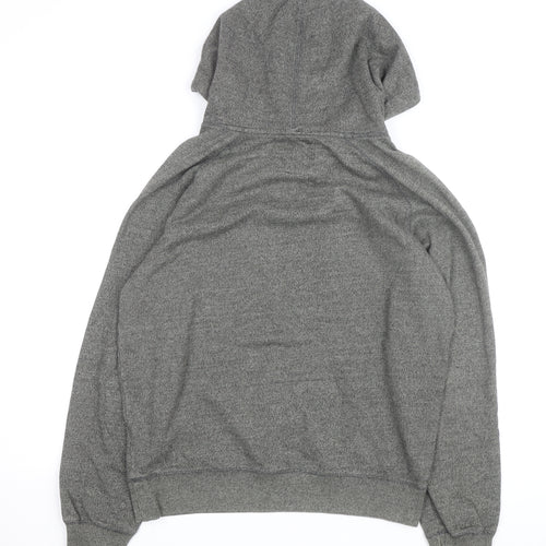 Beaver Canoe Men's Grey Pullover Hoodie Medium Fleece Logo Outdoor