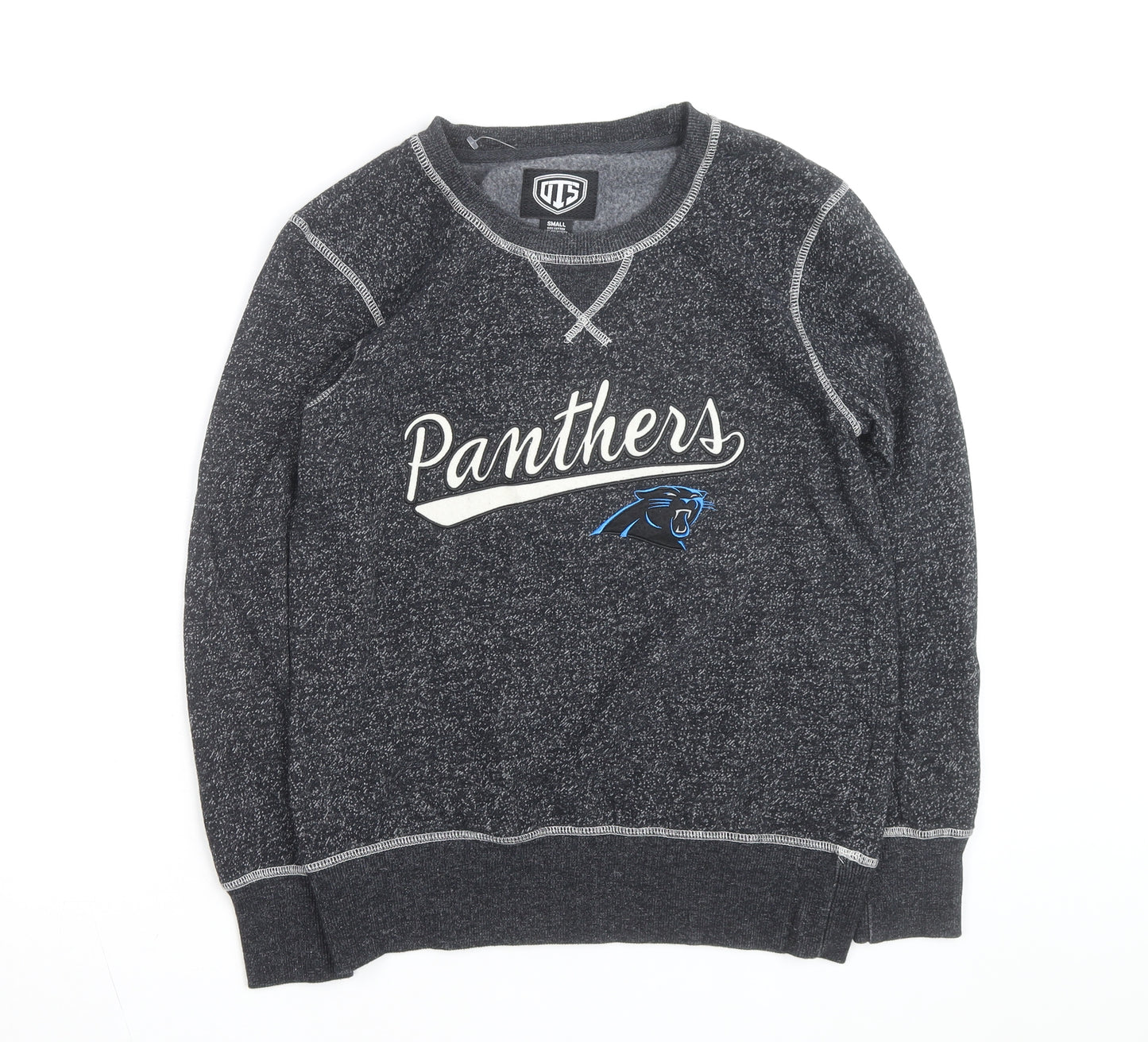 OTS Men's Grey Panthers Graphic Crew Neck Sweatshirt Size S