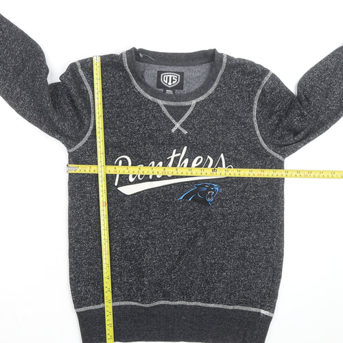 OTS Men's Grey Panthers Graphic Crew Neck Sweatshirt Size S