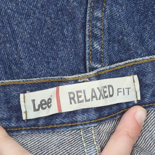 Lee Mens Blue Denim Relaxed Fit Cargo Shorts 32 Regular Cotton