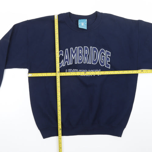Cambridge University Navy Blue Women's L Sweatshirt Cotton Blend