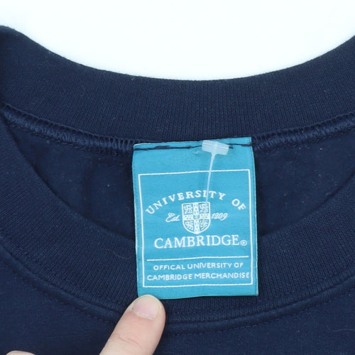 Cambridge University Navy Blue Women's L Sweatshirt Cotton Blend