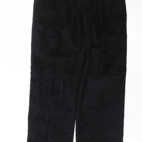 Club Montana Men's Black Corduroy Trousers Size 32 Regular Fit