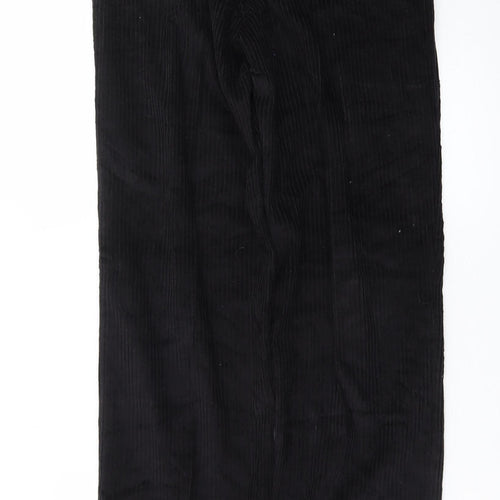 Club Montana Men's Black Corduroy Trousers Size 32 Regular Fit