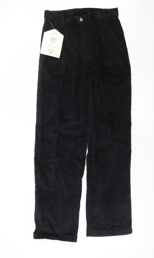 Club Montana Men’s Black Corduroy Trousers Size 30/31 Regular Fit