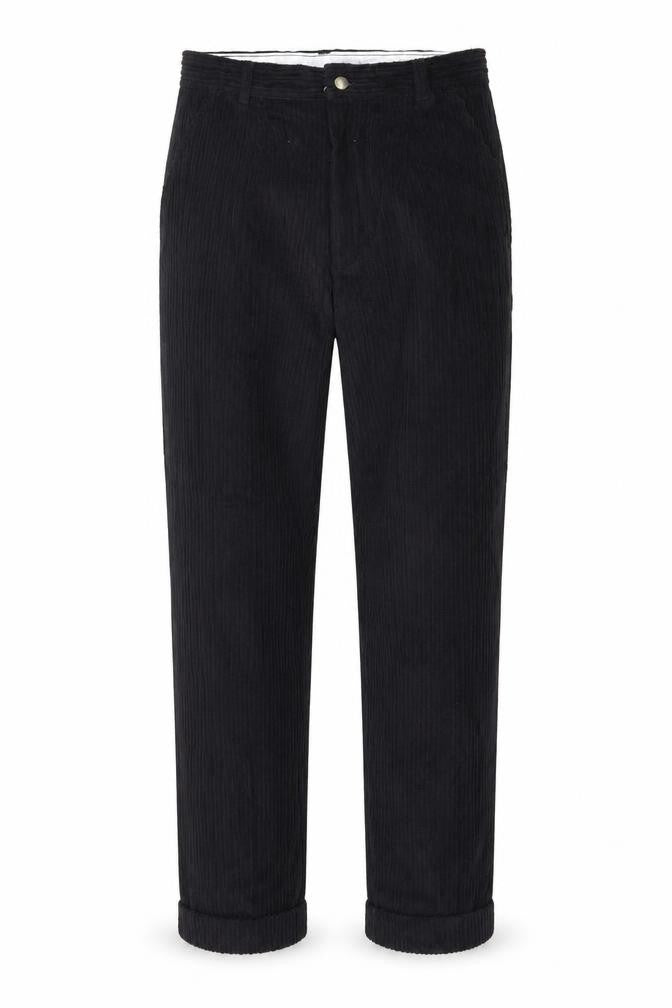 Club Montana Men's Black Corduroy Trousers 32x31 Regular Fit