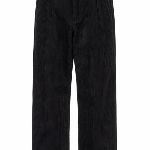 Club Montana Men's Black Corduroy Pleated Trousers Size 32x33