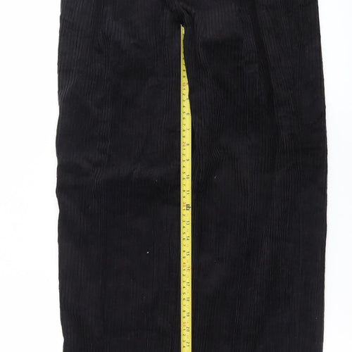 Club Montana Men's Black Corduroy Pleated Trousers Size 32x33