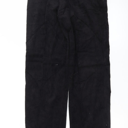 Club Montana Men's Black Corduroy Pleated Trousers Size 32x33