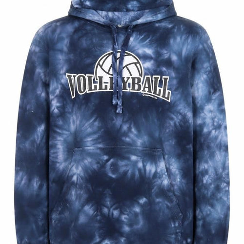 Independent Trading Co Men's Blue Tie Dye Volleyball Pullover Hoodie Size S