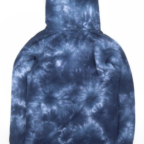 Independent Trading Co Men's Blue Tie Dye Volleyball Pullover Hoodie Size S