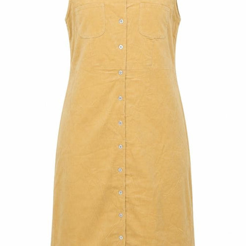Architect Women’s Beige Corduroy Button Pinafore Dress L