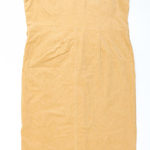 Architect Women’s Beige Corduroy Button Pinafore Dress L