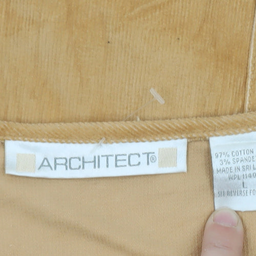Architect Women’s Beige Corduroy Button Pinafore Dress L