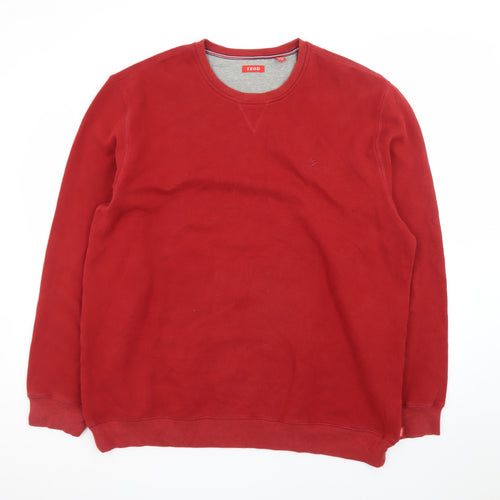 IZOD Men's Red XL Pullover Crew Neck Fleece Sweatshirt
