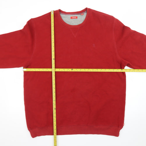 IZOD Men's Red XL Pullover Crew Neck Fleece Sweatshirt