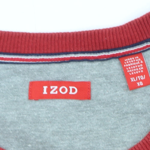 IZOD Men's Red XL Pullover Crew Neck Fleece Sweatshirt