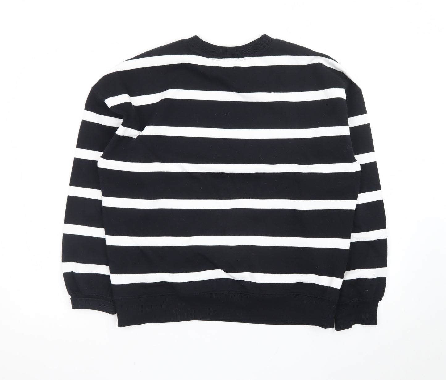 Marks and Spencer Womens Black White Striped Pullover Sweatshirt S